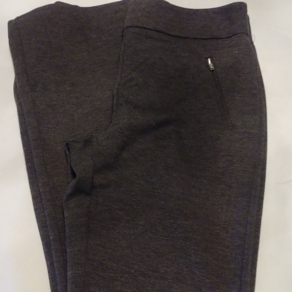 Cato Pants - Cato Small Gray Faux Zipper Pocket Stretch Career